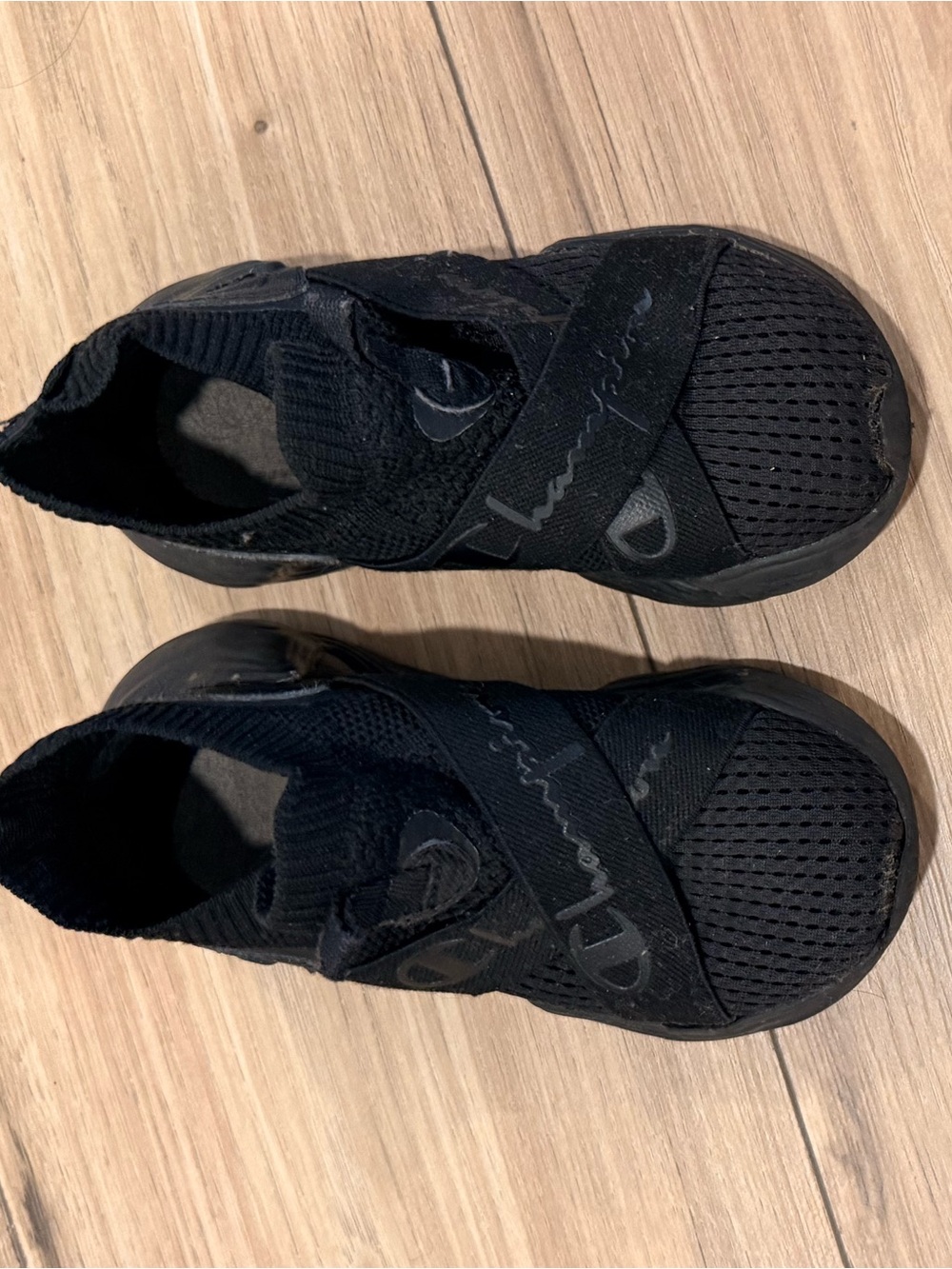 Champion Kids' Black Slip-On Athletic Sneakers